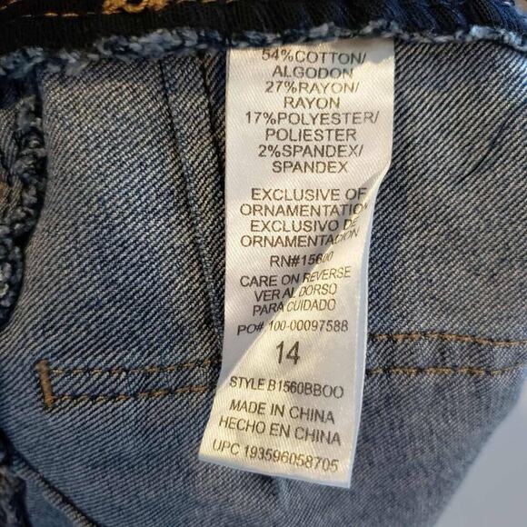 Democracy Jeans Ab Solution Womens Size 14 Blue Denim High Rise Straight - Picture 7 of 8